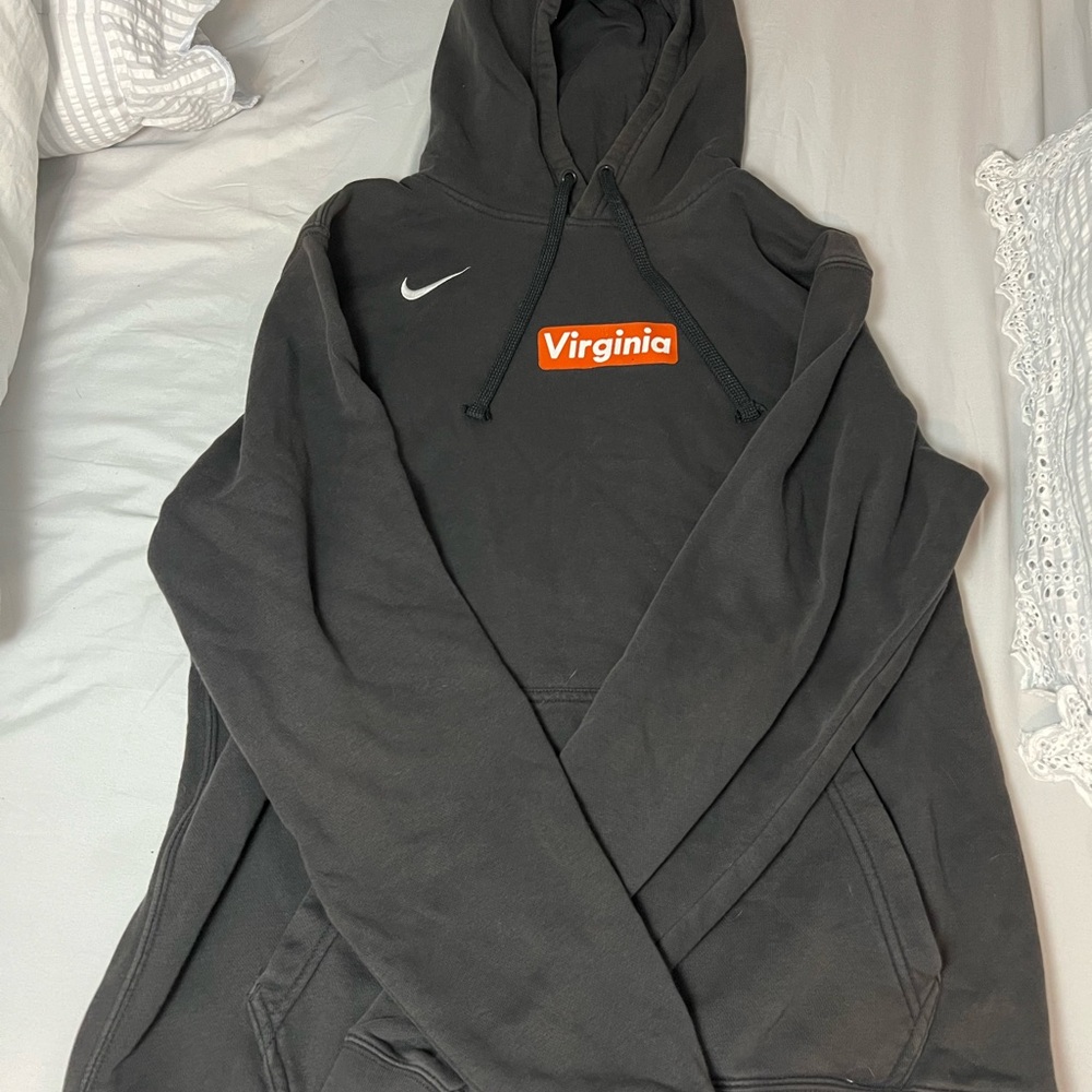 gray nike virginia lacrosse hoodie